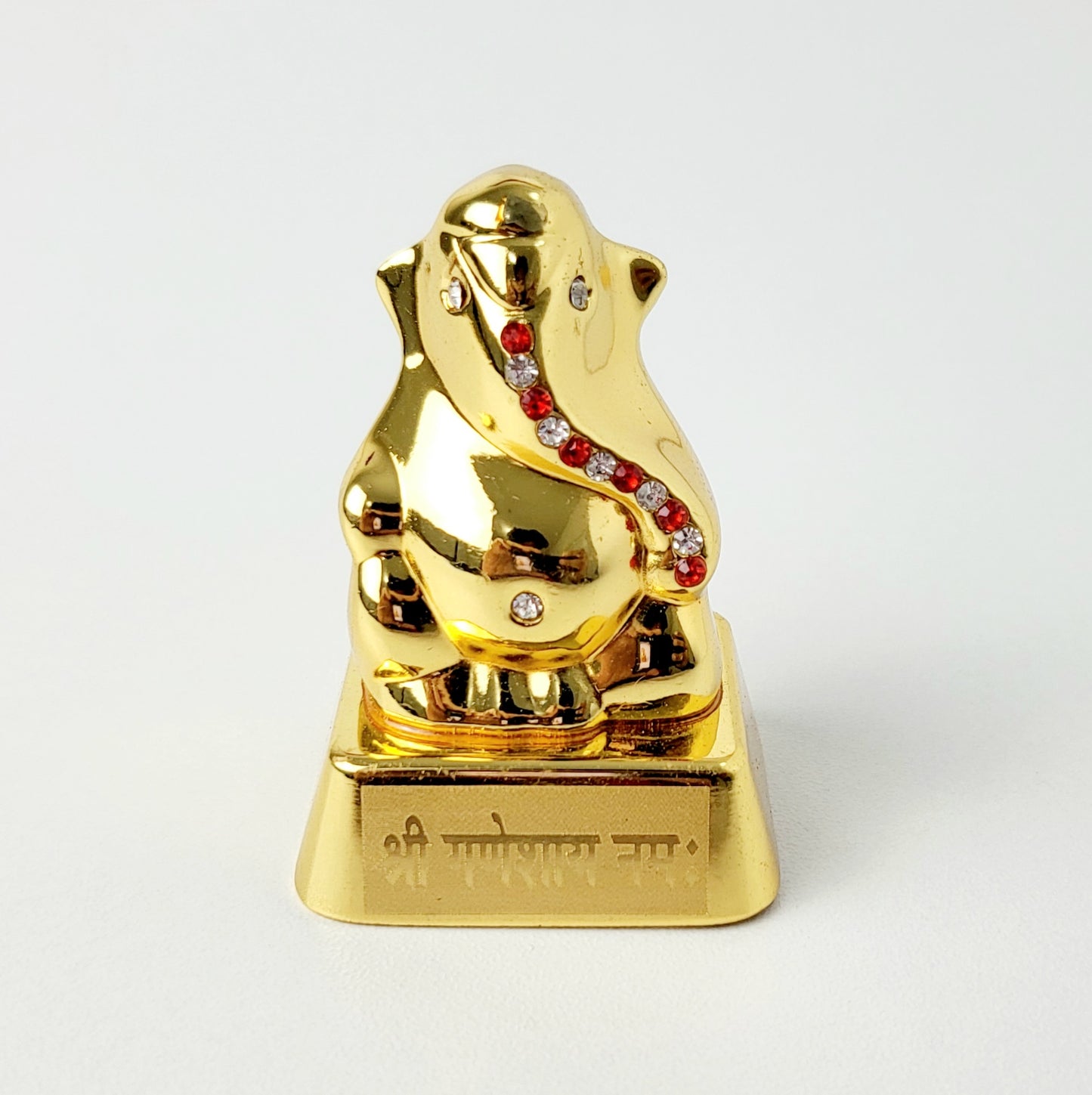 Lord Ganesh Ji Statue (Golden Color) - Car Dashboard / Home / Office Accessories