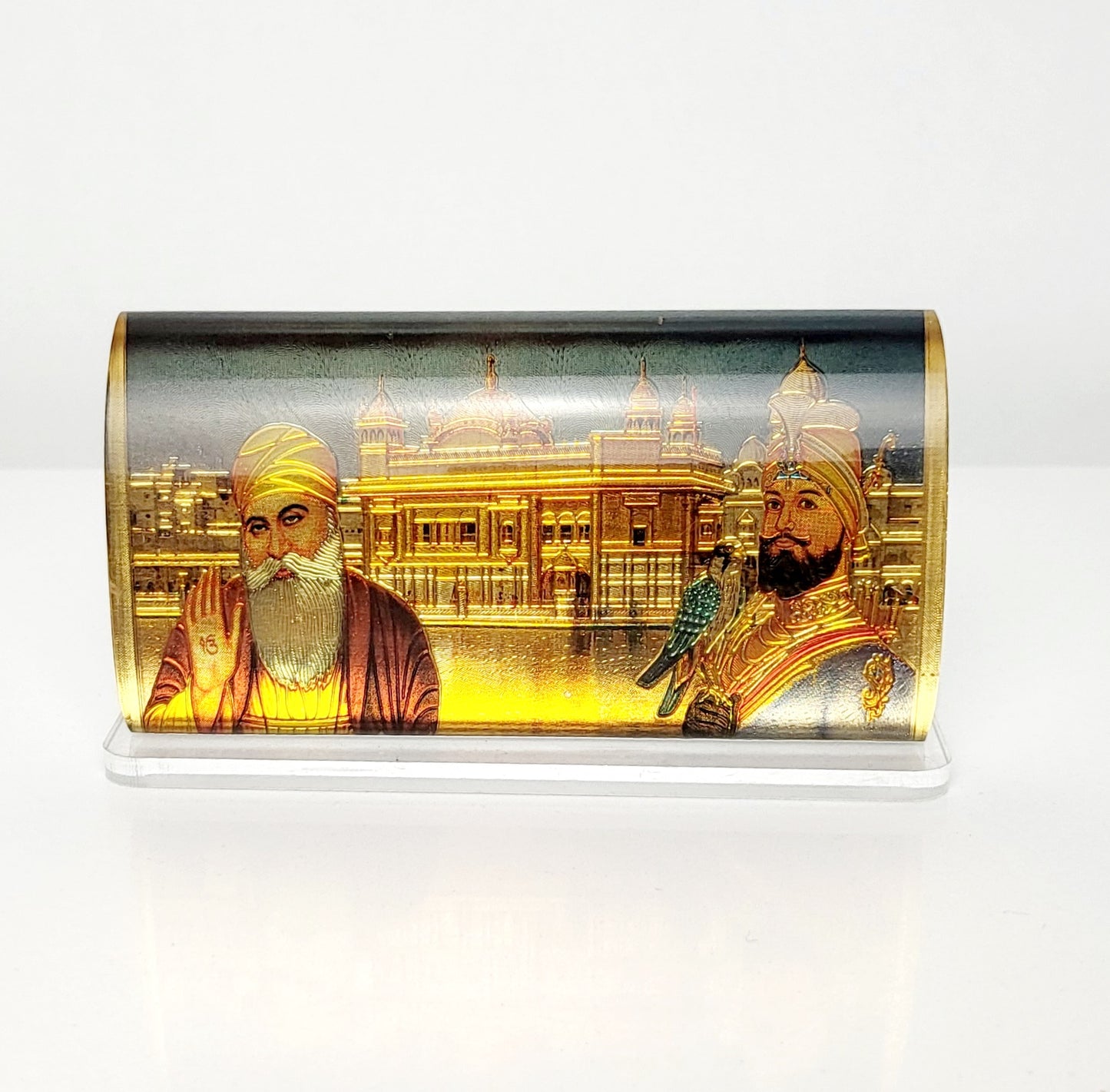 Guru Gobind Singh Ji and Guru Nanak Dev Ji with Golden temple - Car Dashboard / Home / Office Decor