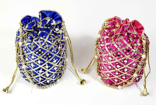 Mirror Work Potli Bags